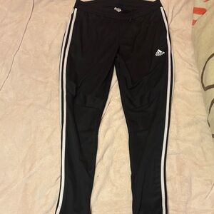 Adidas Black 3 stripe joggers